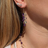 Amethyst Grape Earrings