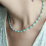 Chrysoprase Opal Amazonite Mermaid Necklace