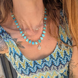 Turquoise petal necklace 