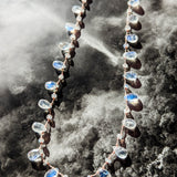 Moonstone Petal and Pearl Necklace