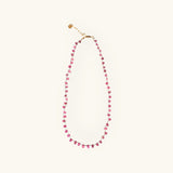 Collier Mini pétales tourmaline rose