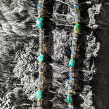 Zamarat Labradorite and Emerald Necklace