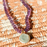 Amethyst and pearl necklace PERLA