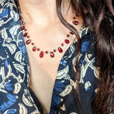 Garnet Petals Necklace 