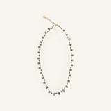 Collier mini pétales et perles labradorite