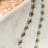 chrysoprase sapphire Holi necklace