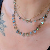 Labradorite petal necklace 