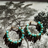 amazonite braid earrings