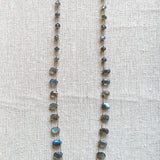 Labradorite petal necklace 