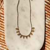 Pyrite bindies labradorite necklace
