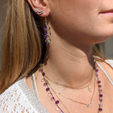 amethyst petal drop necklace