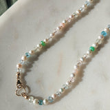 Rainbow mermaid pearl necklace
