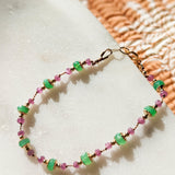 Holi sapphire chrysoprase bracelet
