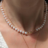 1 knot pearl necklace