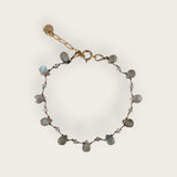 Bracelet pétales labradorite et perles