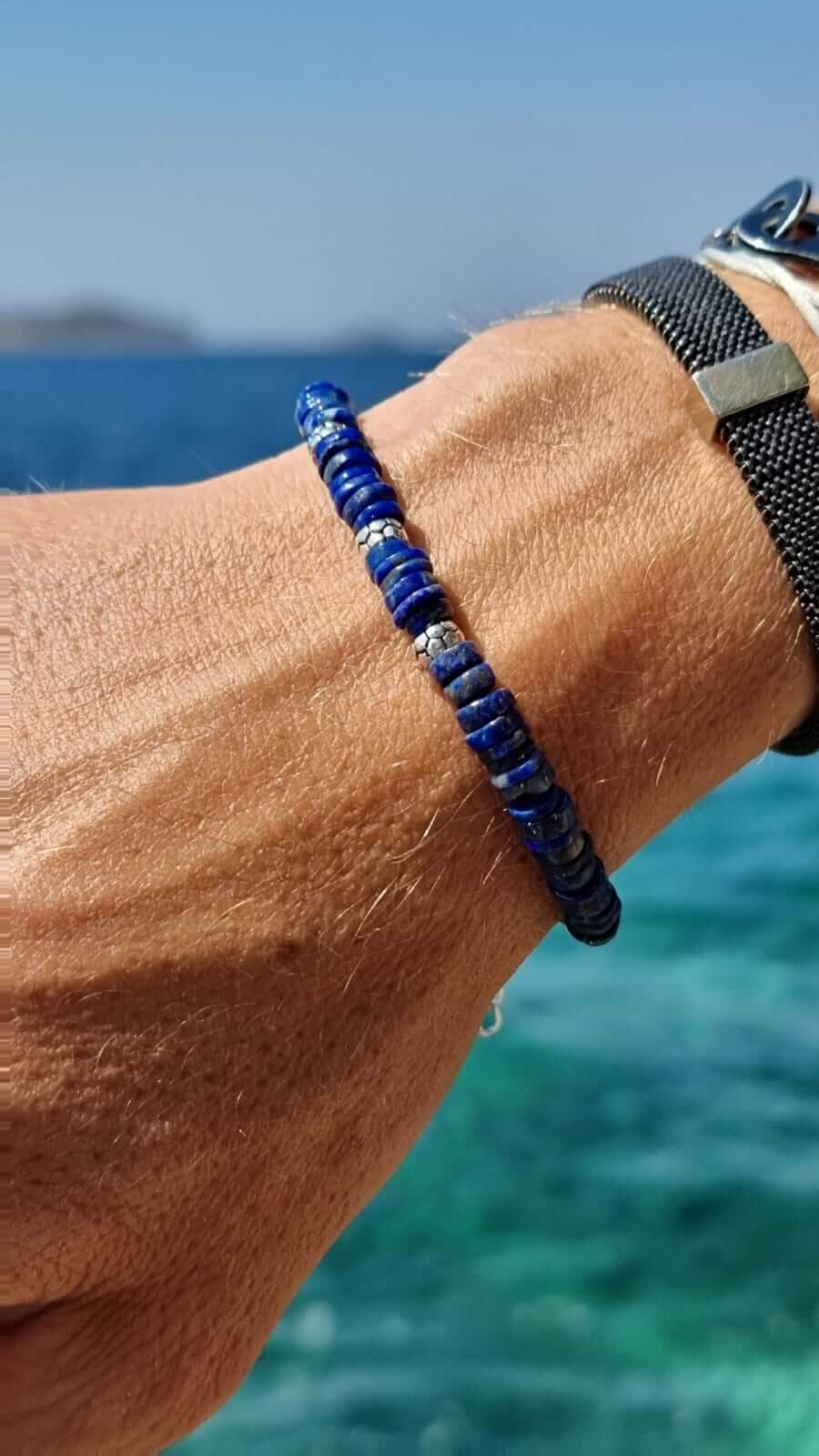 bracelet homme stonology lapis lazuli