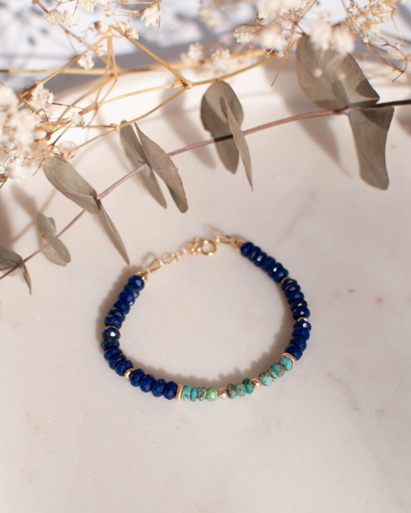bracelet lapis turquoise Eirenikos stonology scaled