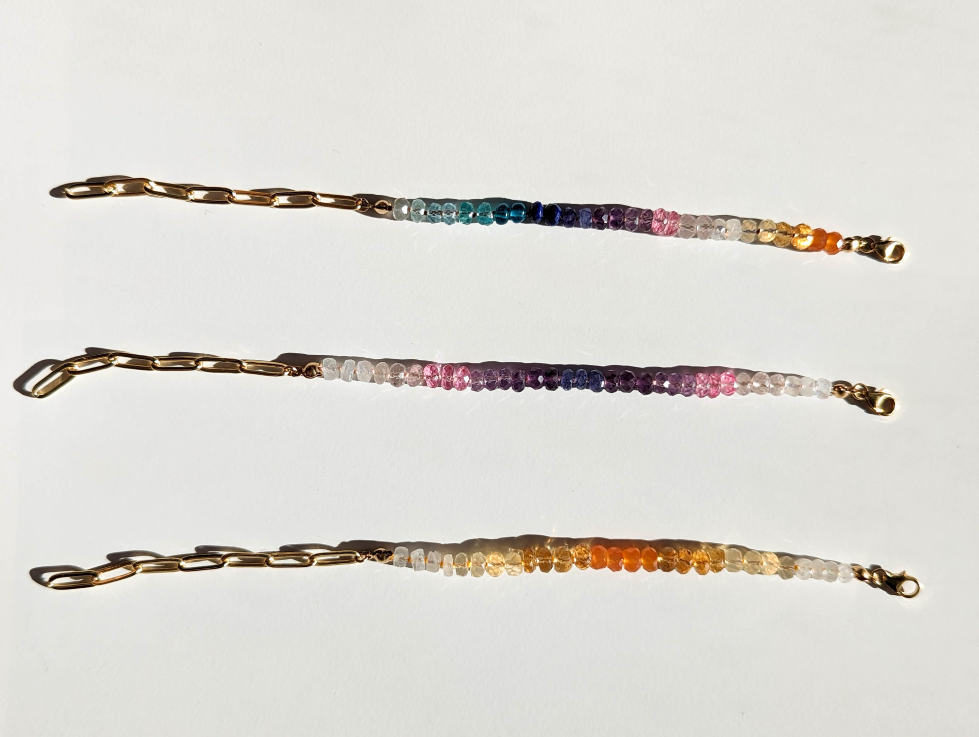 bracelet rainbow pierres naturelles multi